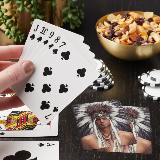 Amerikanische Ujibwe-Spielkarten Spielkarten (In Situ)
