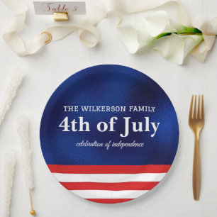 Amerikanische Unabhängigkeitstag American Flag on Pappteller