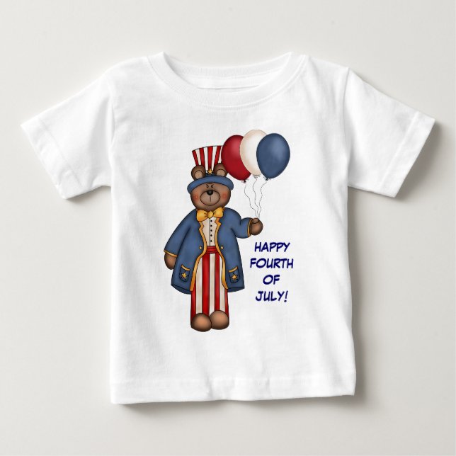 Amerikanische Unabhängigkeitstag Bear T - Shirt (Vorderseite)