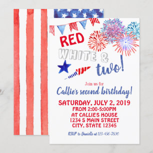 Amerikanische Unabhängigkeitstag Birthday Einladung