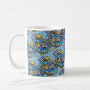 AMERIKANISCHE UNABHÄNGIGKEITSTAG BLUEBIRD TWEETEN, KAFFEETASSE