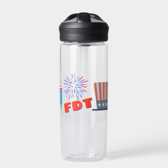 Amerikanische Unabhängigkeitstag FDT Foxtrot Delta Trinkflasche (Vorderseite)
