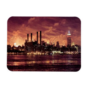 Amerikanische Unabhängigkeitstag Fireworks hinter  Magnet