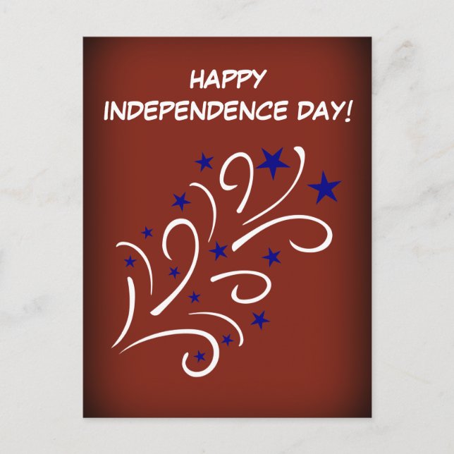 Amerikanische Unabhängigkeitstag Fireworks Postkarte (Vorderseite)