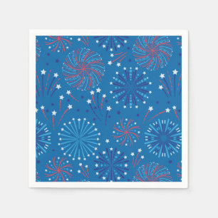 Amerikanische Unabhängigkeitstag Fireworks Serviette