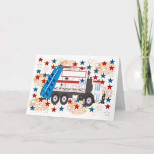 Amerikanische Unabhängigkeitstag Garbage Truck Karte