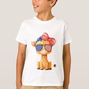 AMERIKANISCHE UNABHÄNGIGKEITSTAG GIRAFFE T-Shirt
