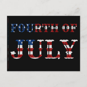 Amerikanische Unabhängigkeitstag Glitzer Postkarte