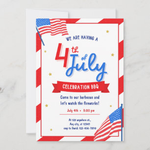 Amerikanische Unabhängigkeitstag GRILLEN Party Einladung