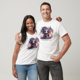 Amerikanische Unabhängigkeitstag Grim Sensenmann T-Shirt