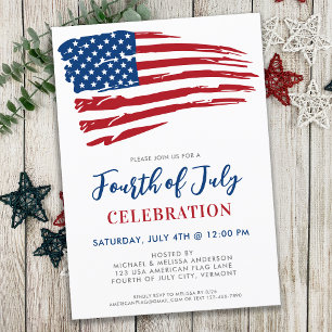 Amerikanische Unabhängigkeitstag Party Patriotic U Einladung