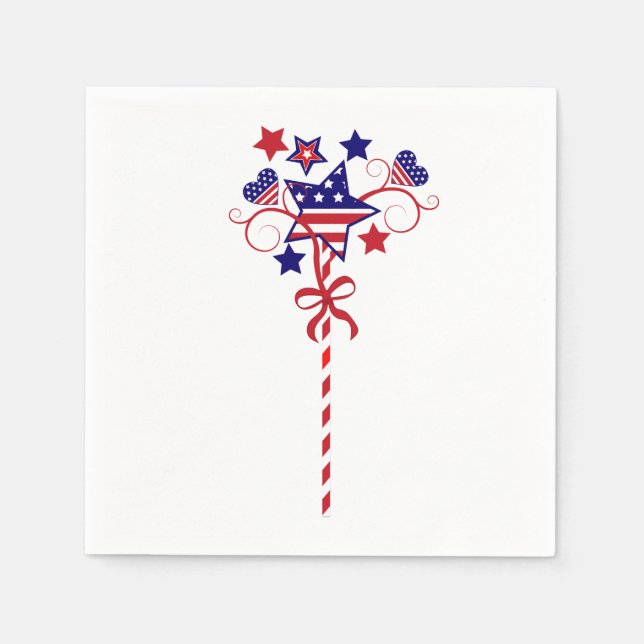 Amerikanische Unabhängigkeitstag Party Serviette (Vorderseite)