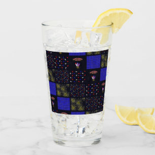 Amerikanische Unabhängigkeitstag Patchwork Pattern Glas