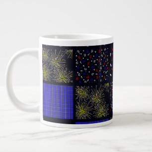 Amerikanische Unabhängigkeitstag Patchwork Pattern Jumbo-Tasse