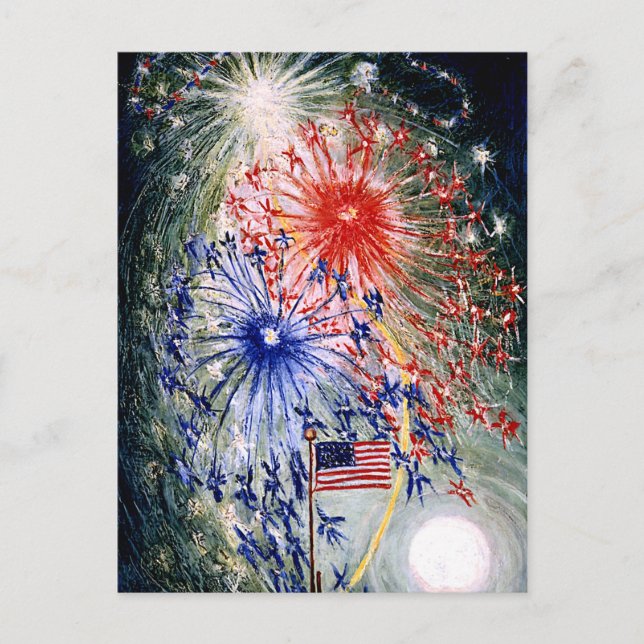 Amerikanische Unabhängigkeitstag Postkarte (Vorderseite)