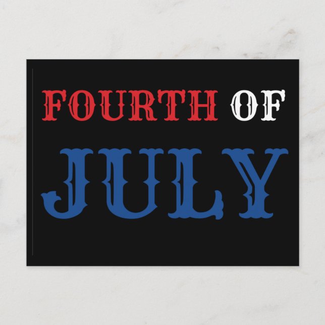 Amerikanische Unabhängigkeitstag Postkarte (Vorderseite)