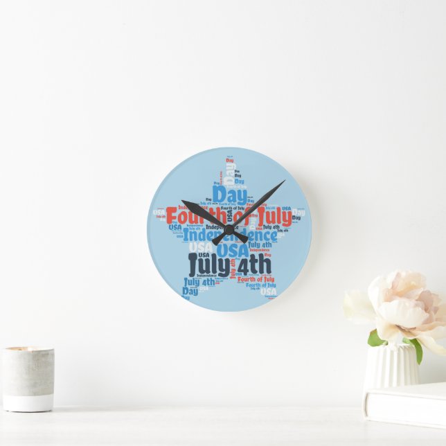 Amerikanische Unabhängigkeitstag Runde Wanduhr (Zuhause)