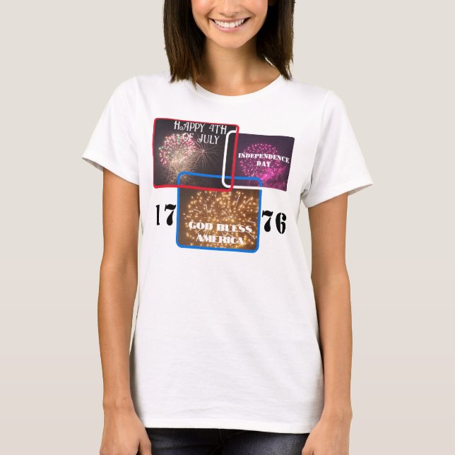 Amerikanische Unabhängigkeitstag-Unabhängigkeitsta T-Shirt (Vorderseite)