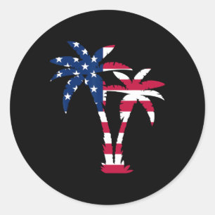 Amerikanische Unabhängigkeitstag USA Patriotische  Runder Aufkleber