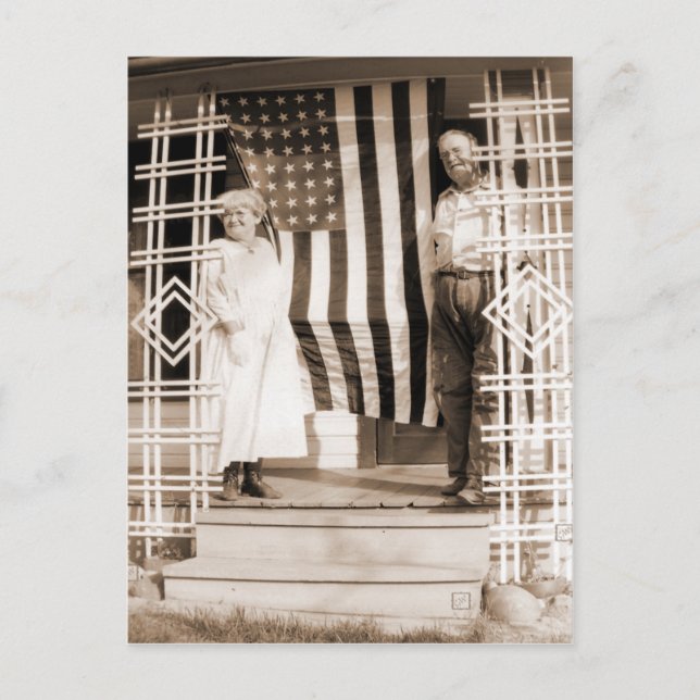 Amerikanische Unabhängigkeitstag Vintager Stil Postkarte (Vorderseite)