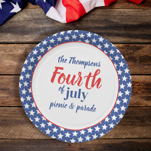 Amerikanische Unabhängigkeitstag Whimsical Patriot Pappteller