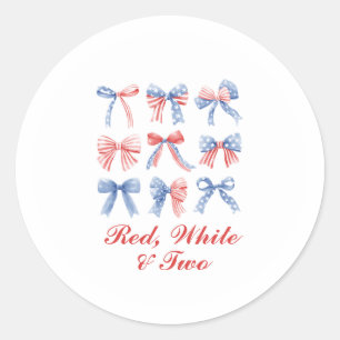 Amerikanische Unabhängigkeitstag zum Geburtstag vo Runder Aufkleber