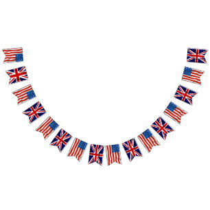 Amerikanische und britische Flaggen