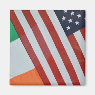 Amerikanische und irische Flaggen Magnet