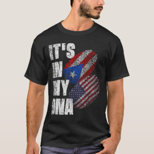 Amerikanische und puerto-ricanische DNA-Fahne T-Shirt