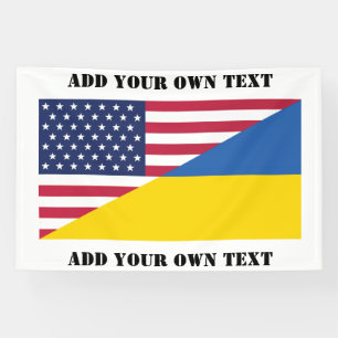 Amerikanische Unterstützung für die Ukraine Banner