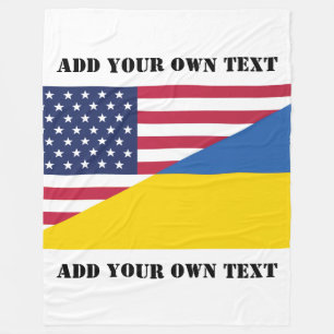 Amerikanische Unterstützung für die Ukraine Fleecedecke