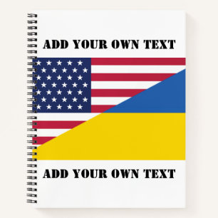 Amerikanische Unterstützung für die Ukraine Notizbuch