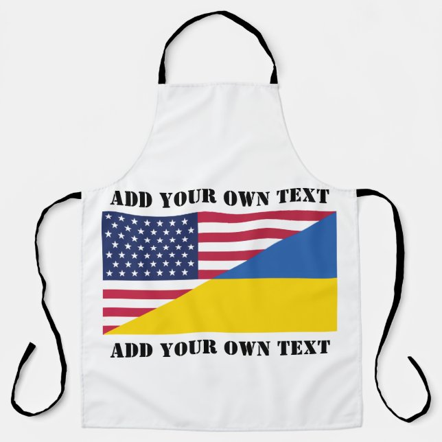 Amerikanische Unterstützung für die Ukraine Schürze (Vorderseite)