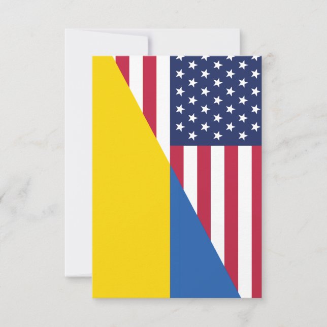 Amerikanische Unterstützung für die Ukraine Sherpa Dankeskarte (Vorderseite)