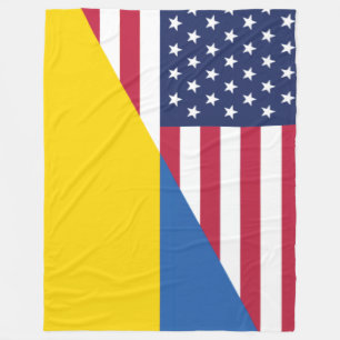 Amerikanische Unterstützung für die Ukraine Sherpa Fleecedecke