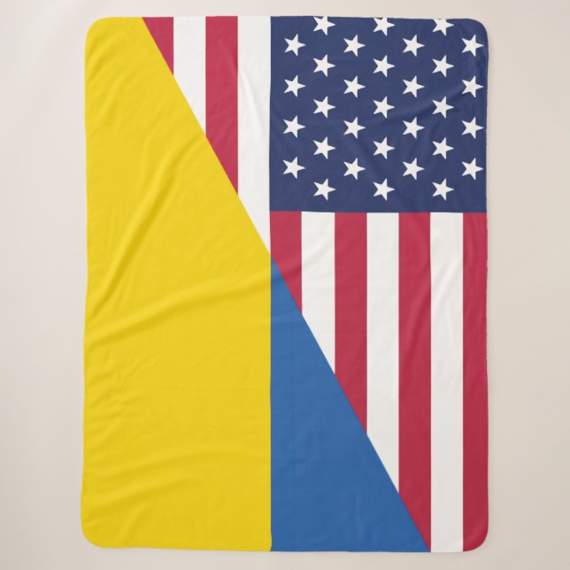 Amerikanische Unterstützung für die Ukraine Sherpadecke (Vorderseite)
