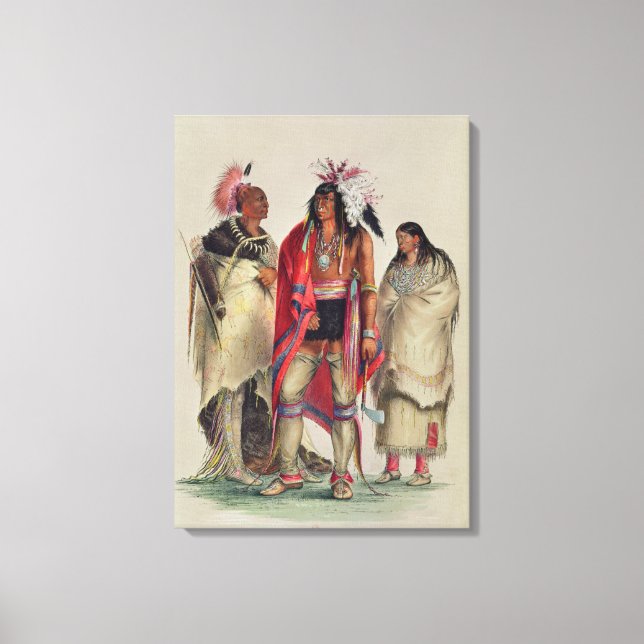 Amerikanische Ureinwohner, c.1832 Leinwanddruck (Vorderseite)