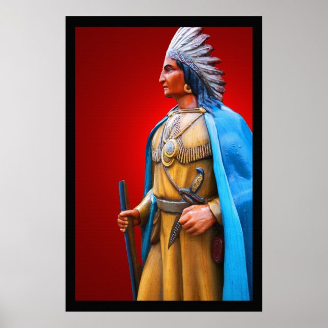 Amerikanische Ureinwohner Chef 36 x 24 Poster (Vorne)