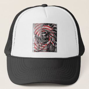 Amerikanische Ureinwohner Chief Hat Truckerkappe