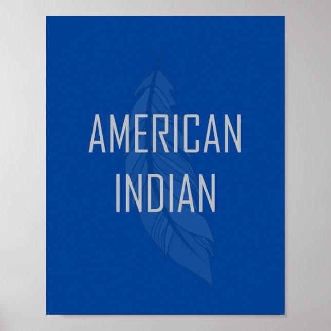 Amerikanische Ureinwohner Feather Posters Poster (Vorne)