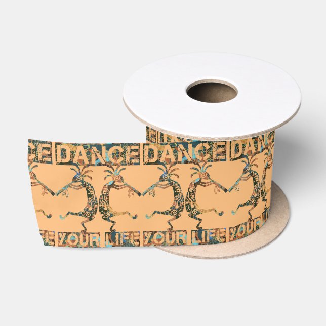 Amerikanische Ureinwohner Kokopelli - Dance Your L Satinband (Spule)