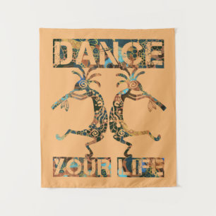 Amerikanische Ureinwohner Kokopelli - Dance Your L Wandteppich