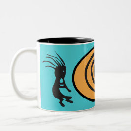 Amerikanische Ureinwohner Kokopelli Zwei-Tone-Kaff Zweifarbige Tasse