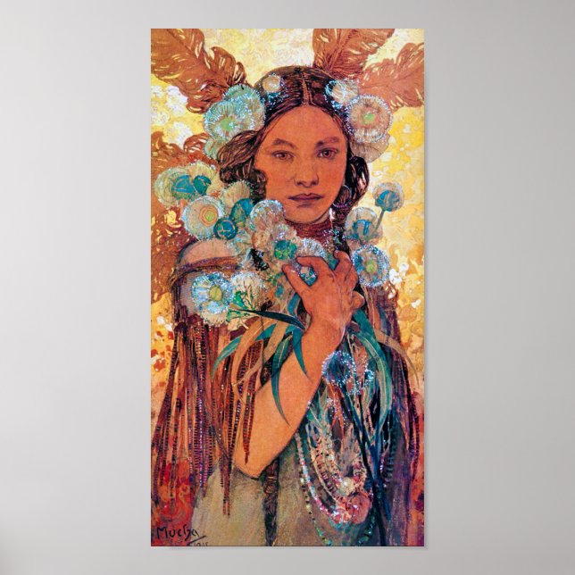 Amerikanische Ureinwohner, Mucha Poster (Vorne)