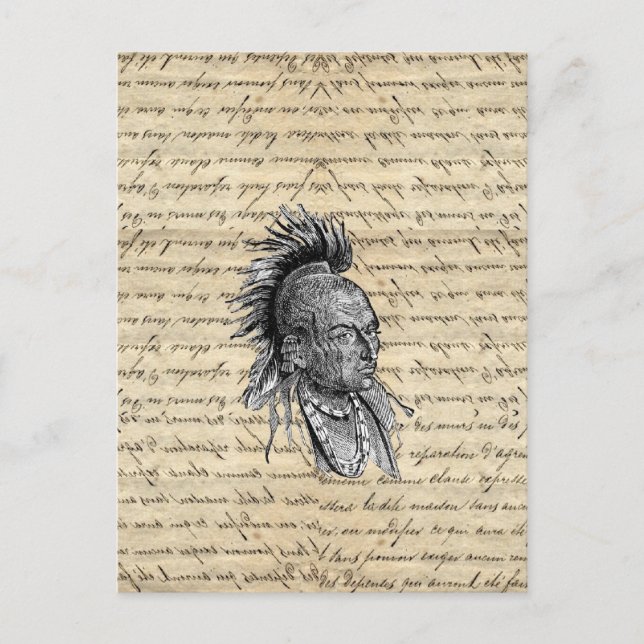 amerikanische Ureinwohner Postkarte (Vorderseite)