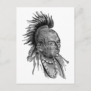 amerikanische Ureinwohner Postkarte
