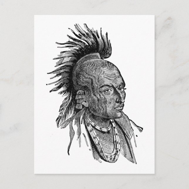 Amerikanische Ureinwohner Postkarte (Vorderseite)