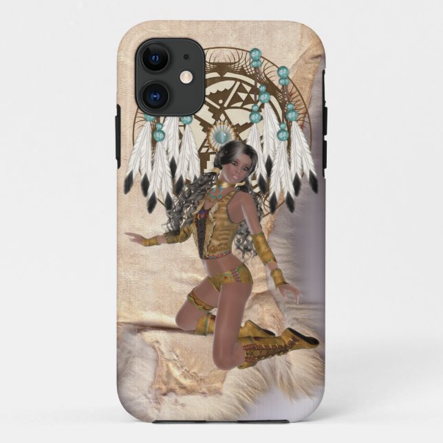 Amerikanische Ureinwohner Princess Mandala Case-Mate iPhone Hülle (Rückseite)