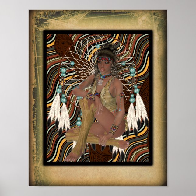 Amerikanische Ureinwohner Princess Poster (Vorne)