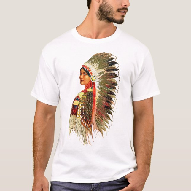 Amerikanische Ureinwohner Princess T-Shirt (Vorderseite)